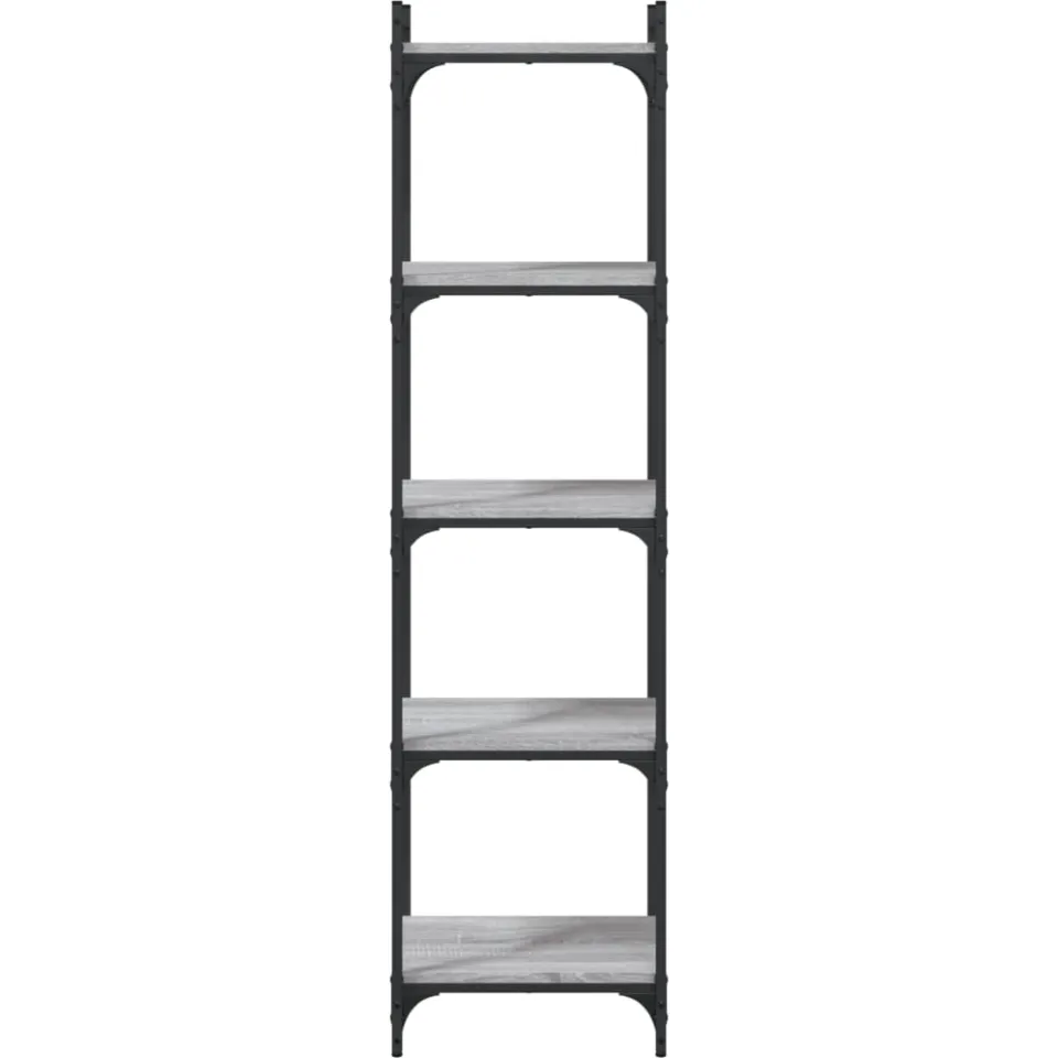 vidaXL Boekenkast 5-laags 40x30x154 cm bewerkt hout grijs sonoma eiken