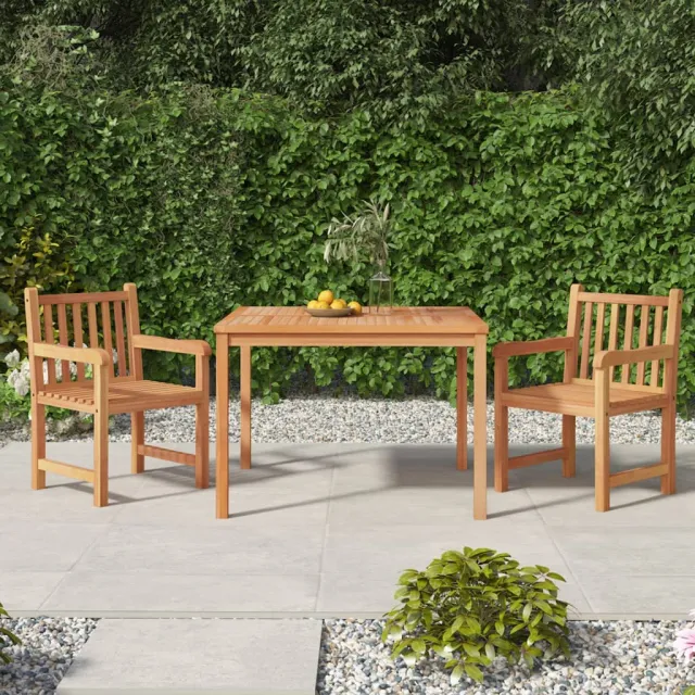 vidaXL 3-delige Tuinset massief teakhout bruin, foto 2