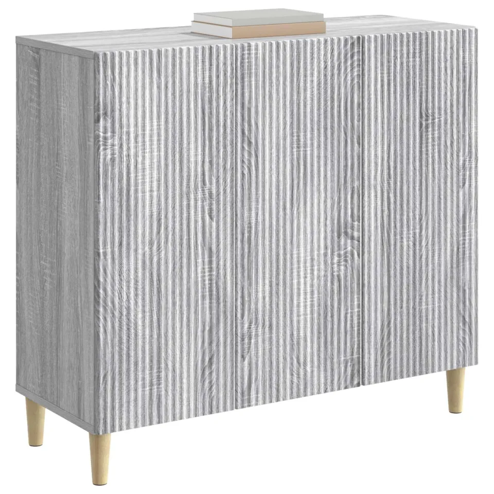 vidaXL Dressoir Grijs sonoma 89 x 34,5 x 80 cm Bewerkt hout