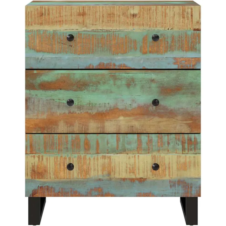 vidaXL Dressoir 60x33x75 cm massief gerecycled hout bruin, foto 2
