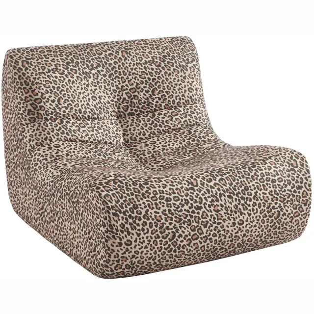 sweeek Luipaardprint stoffen fauteuil 1 zitplaats l 91 x b 105 x h 72cm - sokol