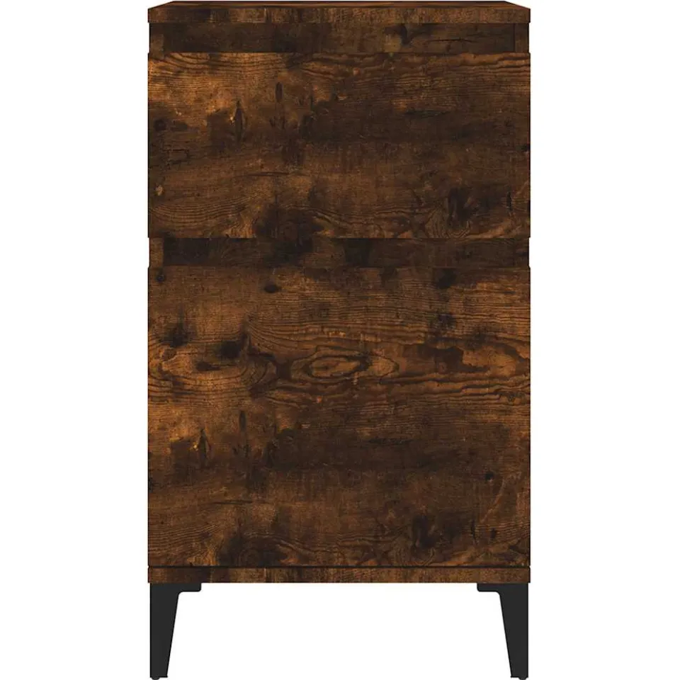vidaXL Nachtkastjes 2 st 40x35x70 cm gerookt eikenkleurig, foto 4