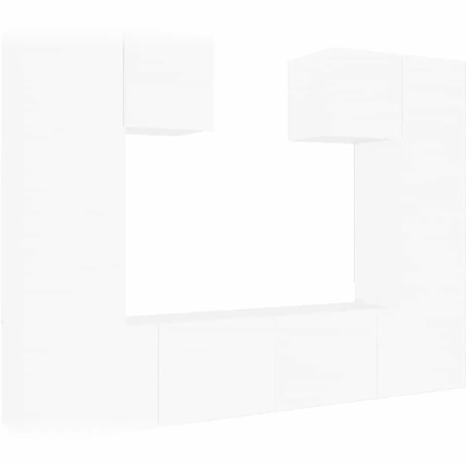 vidaXL 6-delige Tv-meubelset bewerkt hout wit, foto 4