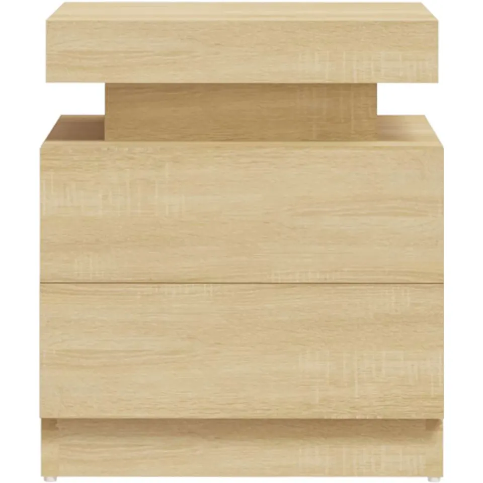 vidaXL Nachtkastje 45x35x52 cm bewerkt hout sonoma eikenkleurig Bruin