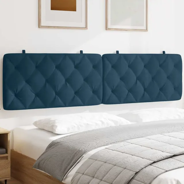 vidaXL Hoofdbordkussen 200 cm fluweel blauw