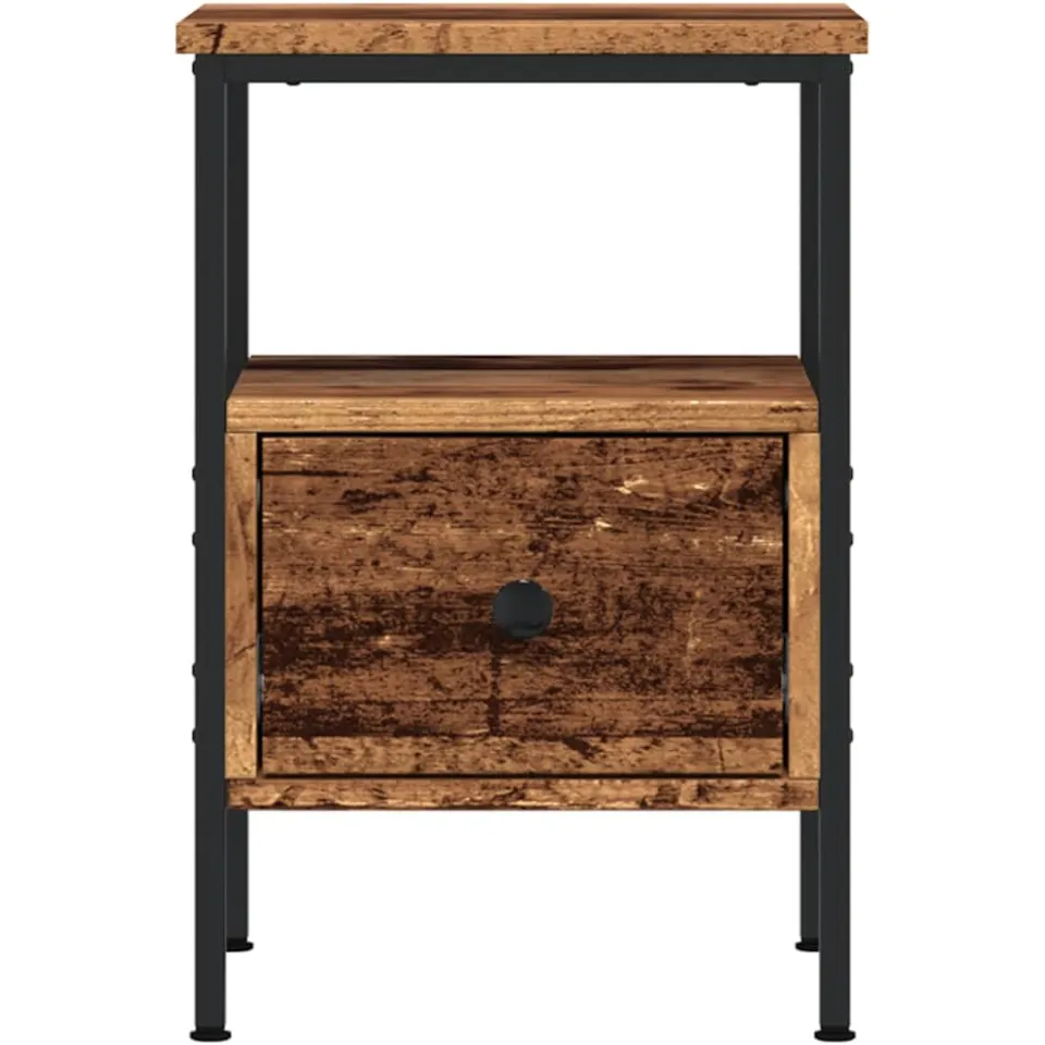 vidaXL Nachtkastjes 2 st 34x36x50 cm bewerkt hout oud houtkleurig bruin, foto 4
