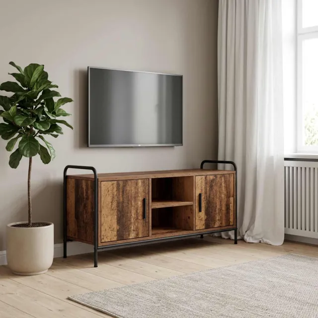 vidaXL Tv-meubel 99 x 33 x 50 cm Oud hout Bewerkt hout bruin, foto 2