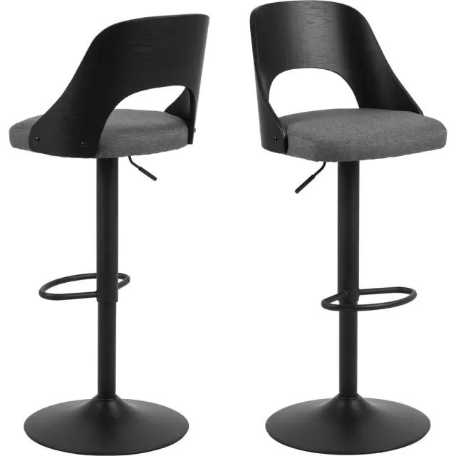 Sohome Bendt Draaibare Barkruk 'Vila' kleur Donkergrijs (zithoogte 62-84cm)