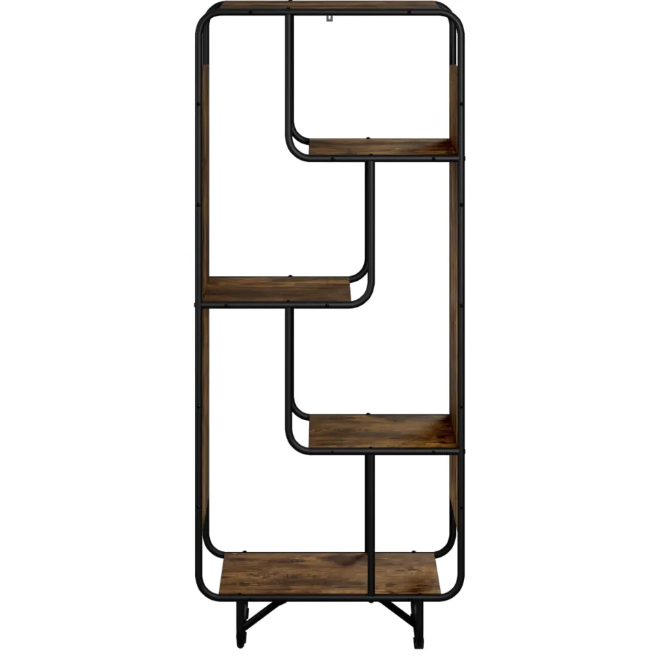 vidaXL Hoge kast Gerookt eiken 60 x 37,5 x 144 cm Bewerkt hout Bruin