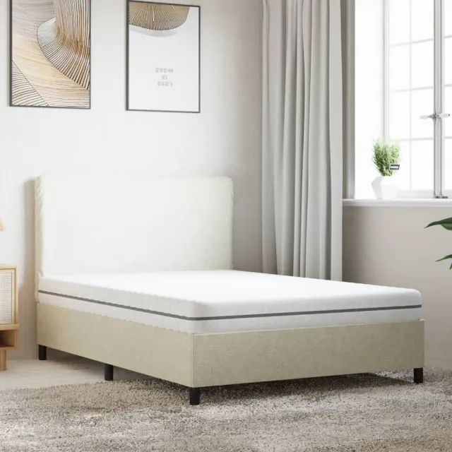 vidaXL Schuimmatras middelzacht 140x190 cm wit