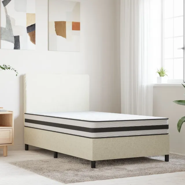 vidaXL Binnenveringmatras middelhard 100x200 cm wit