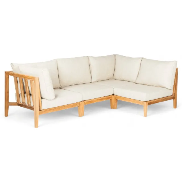 Belito Daan Chaise Longue Loungeset | Teakhout | Links Lang Zwart