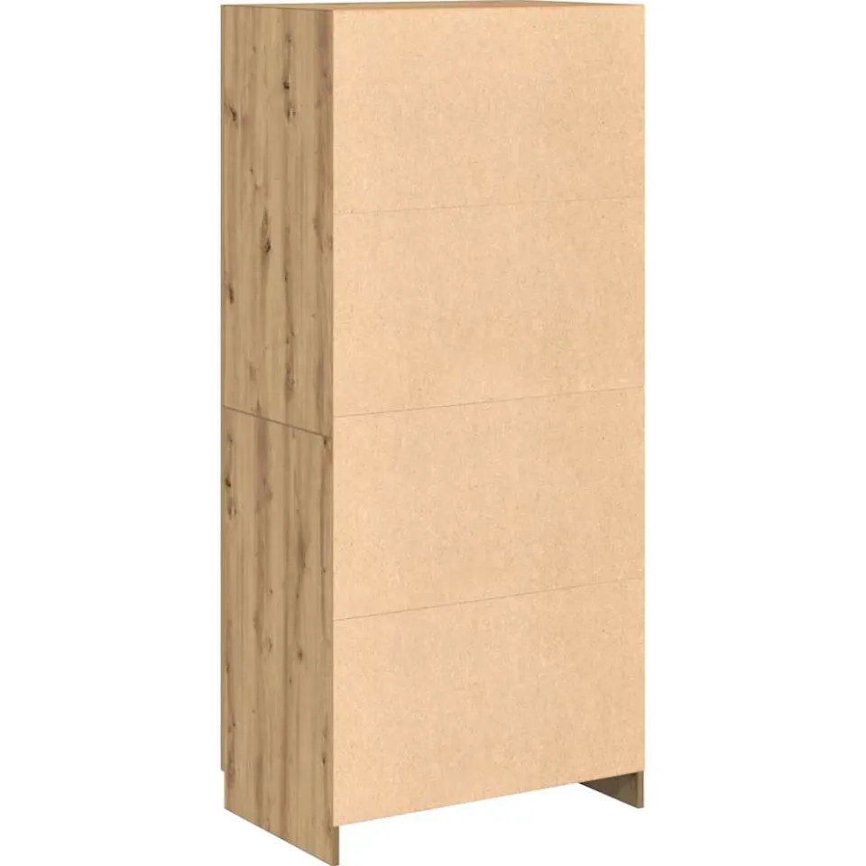 vidaXL Kledingkast 80x52x180 cm bewerkt hout artisanaal eikenkleurig, foto 4
