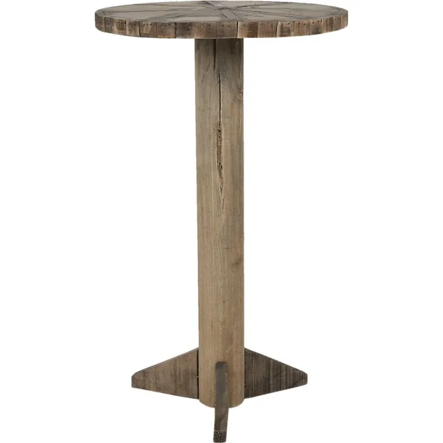 Clayre & Eef Bijzettafel Ø 38x62 cm Bruin Hout
