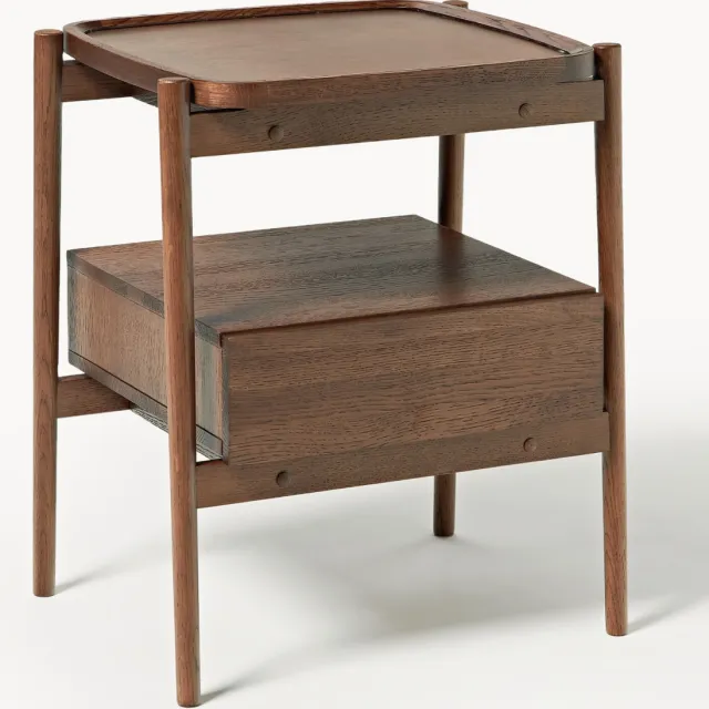 Westwing Collection Houten nachtkastje Libby Bruin