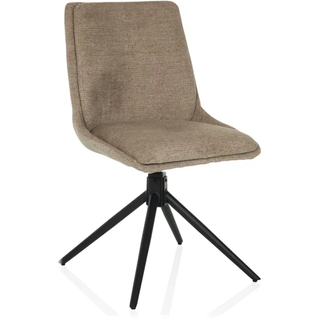 hjh LIVING Bezoekersstoel / Eetkamerstoel TARVISO I stof beige hjh LIVING