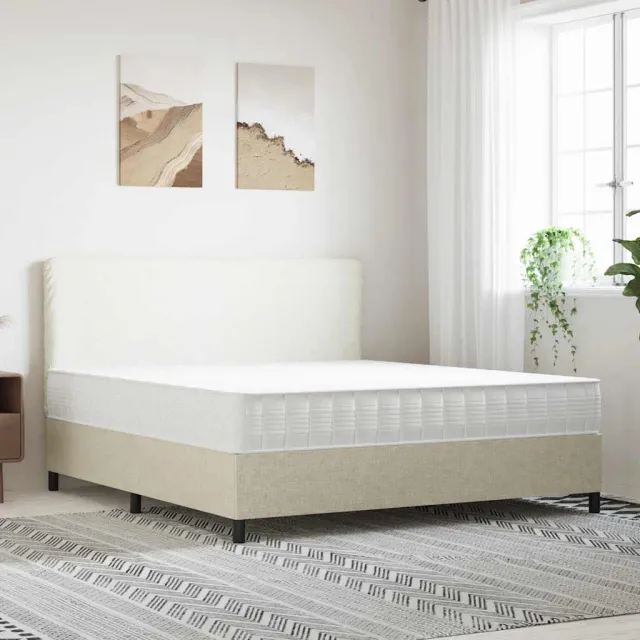 vidaXL Pocketveringmatras middelhard-hard 180x200 cm wit