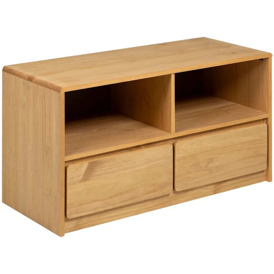 vidaXL Tv Cabinet SAUDA Medium Oak Solid Pine Wood, foto 3