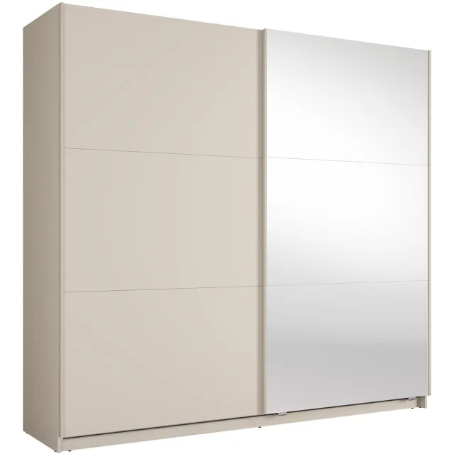 Selsey Luxora – Kledingkast met ledverlichting 2-deurs, kasjmier, 220 cm