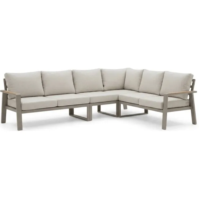 Belito Lotte Loungeset Hoekbank Nr.2 | Taupe Aluminium | 288 x 220 cm | 6-7 Personen