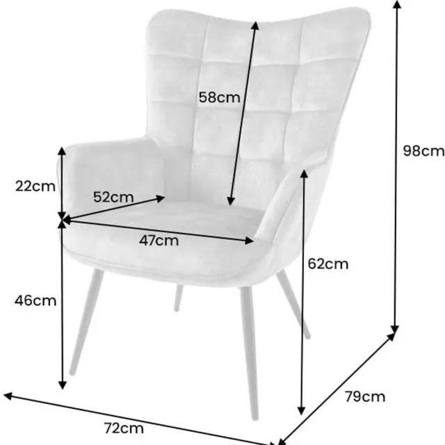 Invicta Interior Moderne fauteuil SCANDINAVIA champagne grijs Boucle met armleuningen - 44022 Zie omschrijving