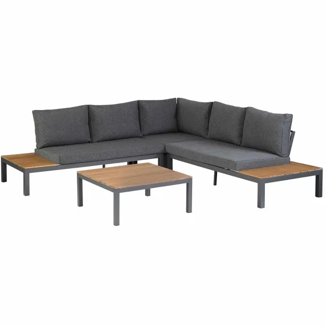 WOOOD La Vida Loungeset Buiten- Teakhout - Bruin - 63x245x245 Naturel