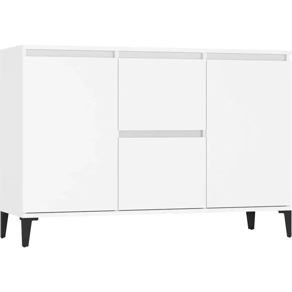 vidaXL Dressoir 102x35x70 cm bewerkt hout wit, foto 3