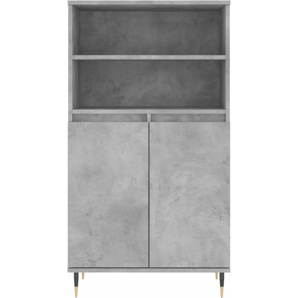 vidaXL Hoge kast 60x36x110 cm bewerkt hout betongrijs grijs, foto 4