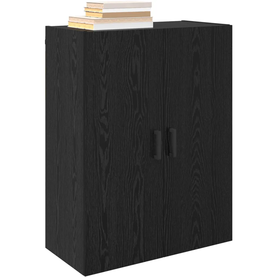 vidaXL Wandkast 2 st Zwart Eiken 69,5 x 34 x 90 cm Bewerkt hout