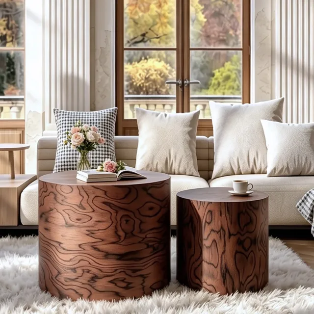 CHICFURN Salontafel 48 cm - Nestbaar - Set van 2 - Donkerbruin