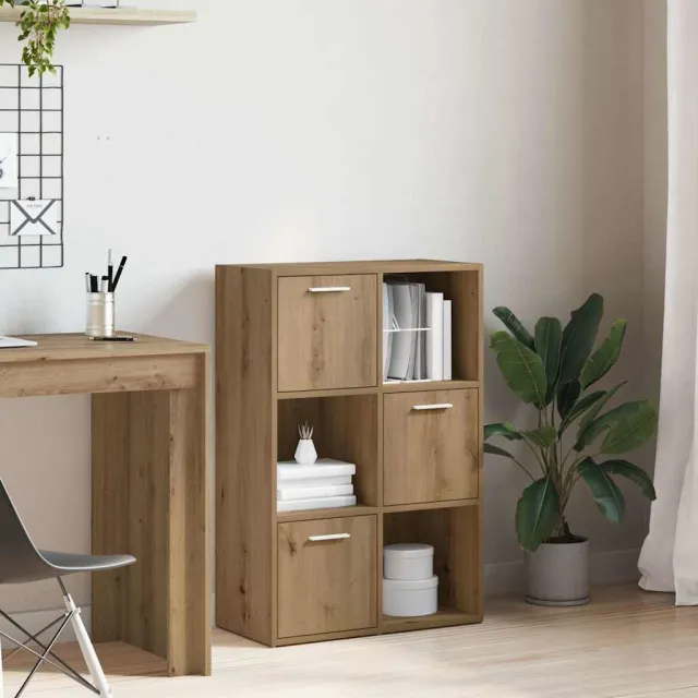 vidaXL Boekenrek 60,5x30x90 cm bewerkt hout artisanaal eikenkleurig, foto 2