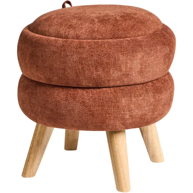 Beliani HAWLEY - Poef - Goudbruin - Chenille
