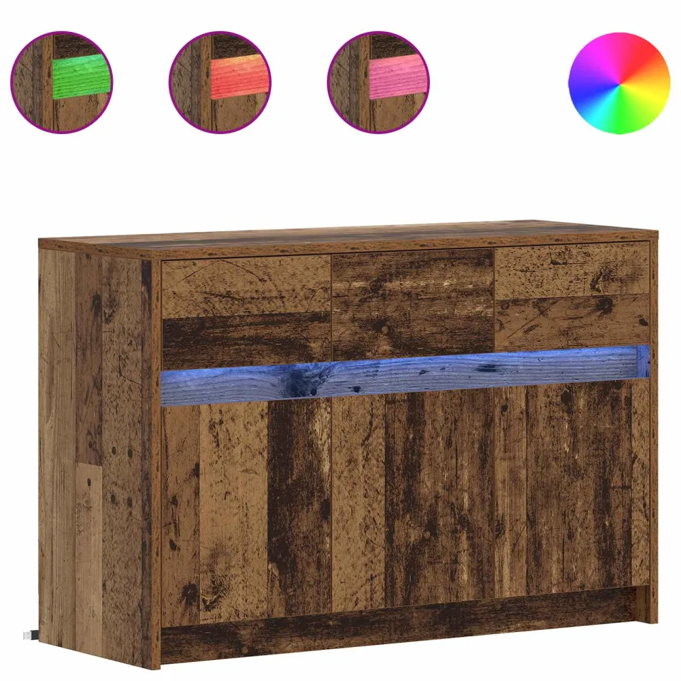vidaXL TV-kast 91 x 34 x 61 cm Oud hout bruin, foto 3
