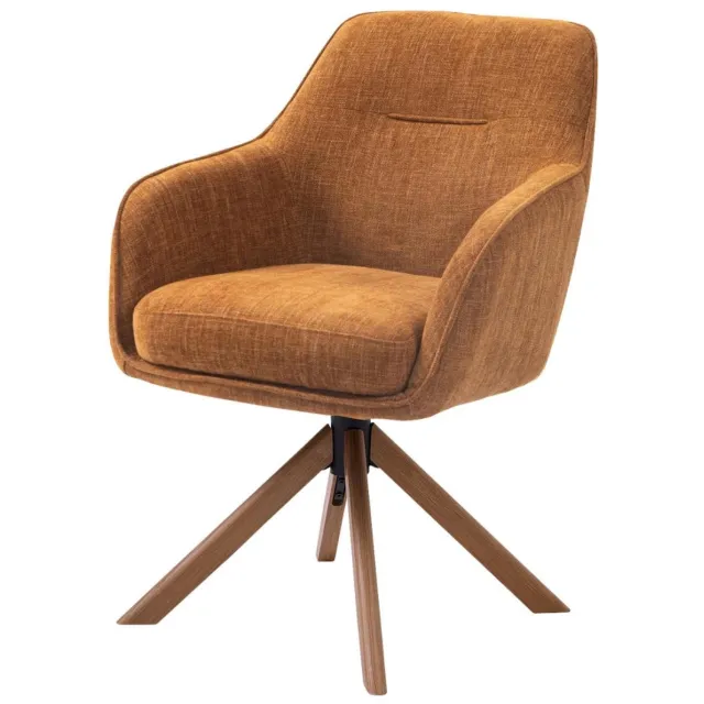Nordic Home Ellis armstoel stof - roestbruin
