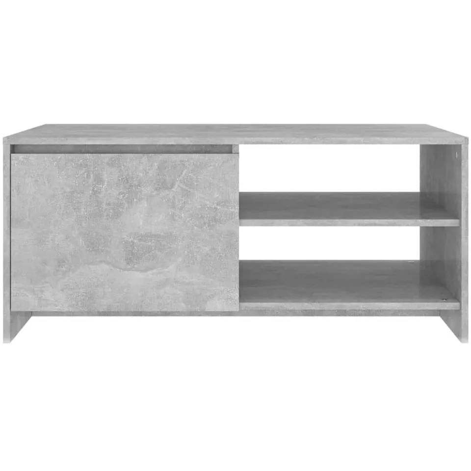vidaXL Salontafel 102x50x45 cm bewerkt hout betongrijs grijs, foto 4