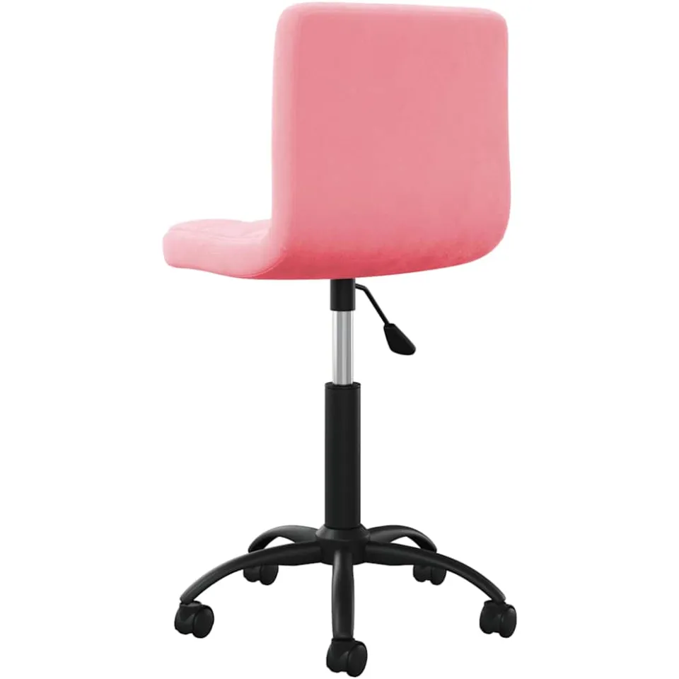 vidaXL Eetkamerstoel draaibaar fluweel roze, foto 2