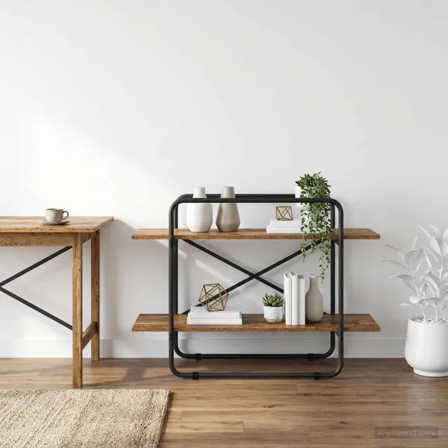 vidaXL Boekenrek 2-laags 100 x 35 x 70 cm PB Eikenhout Bruin