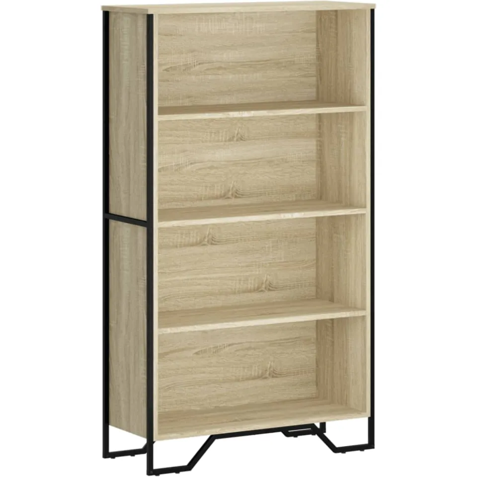 vidaXL Boekenkast 80x31x137,5 cm bewerkt hout sonoma eikenkleurig, foto 3