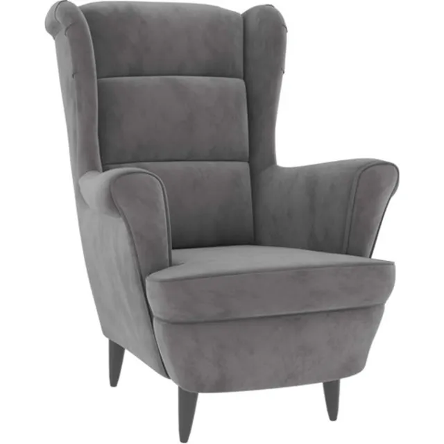 vidaXL Fauteuil - fluweel - lichtgrijs