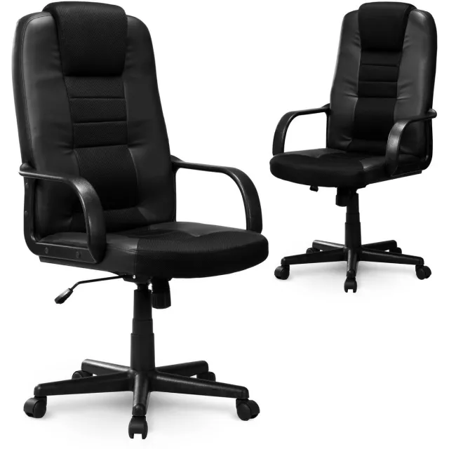 Sofotel 518B - Bureaustoel - Ergonomisch - Ademende Micromesh - Eco-leder Zwart