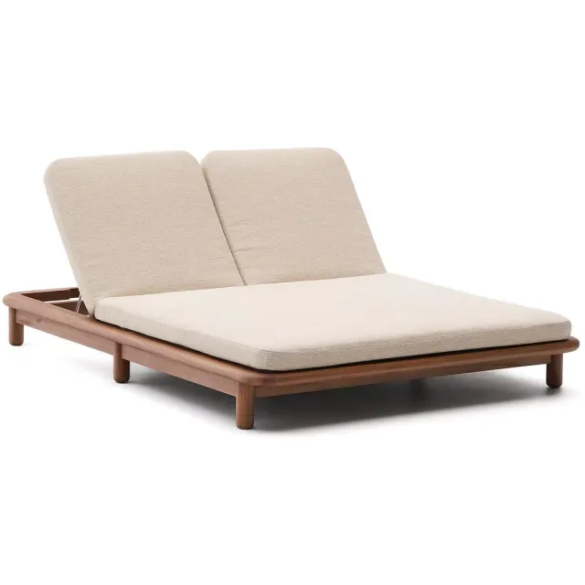 Kave Home Turqueta ligbed teakhout beige, foto 2