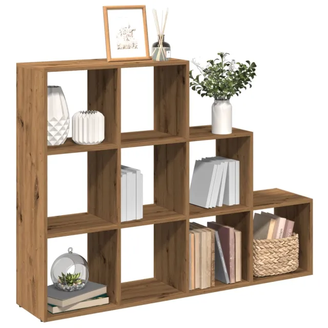 vidaXL Kamerscherm / boekenkast 137,5x29x103,5 cm hout artisanaal eik Bruin