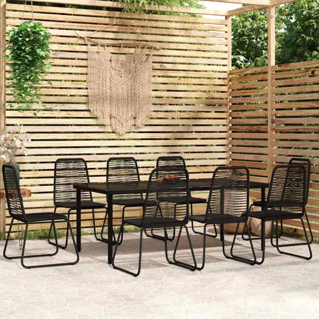 vidaXL 9-delige Tuinset zwart, foto 2
