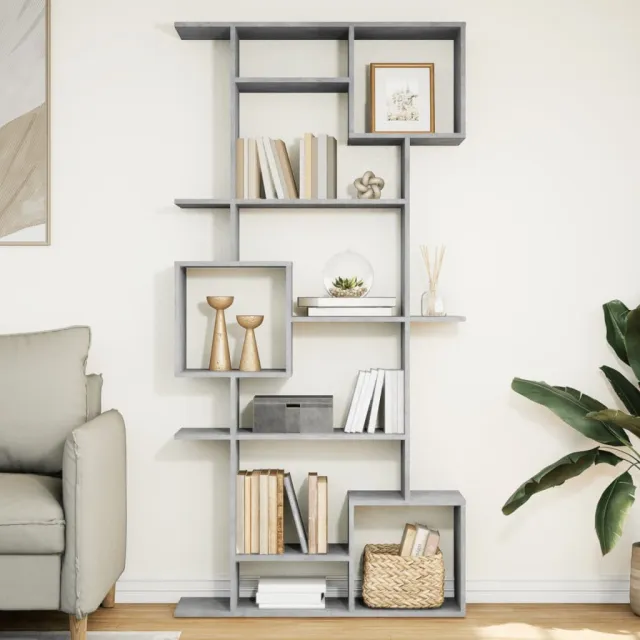 vidaXL Boekenkast 92x29x188 cm bewerkt hout betongrijs grijs, foto 2