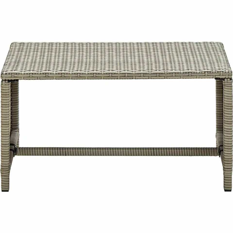 vidaXL Salontafel 70x40x38 cm poly rattan beige, foto 2