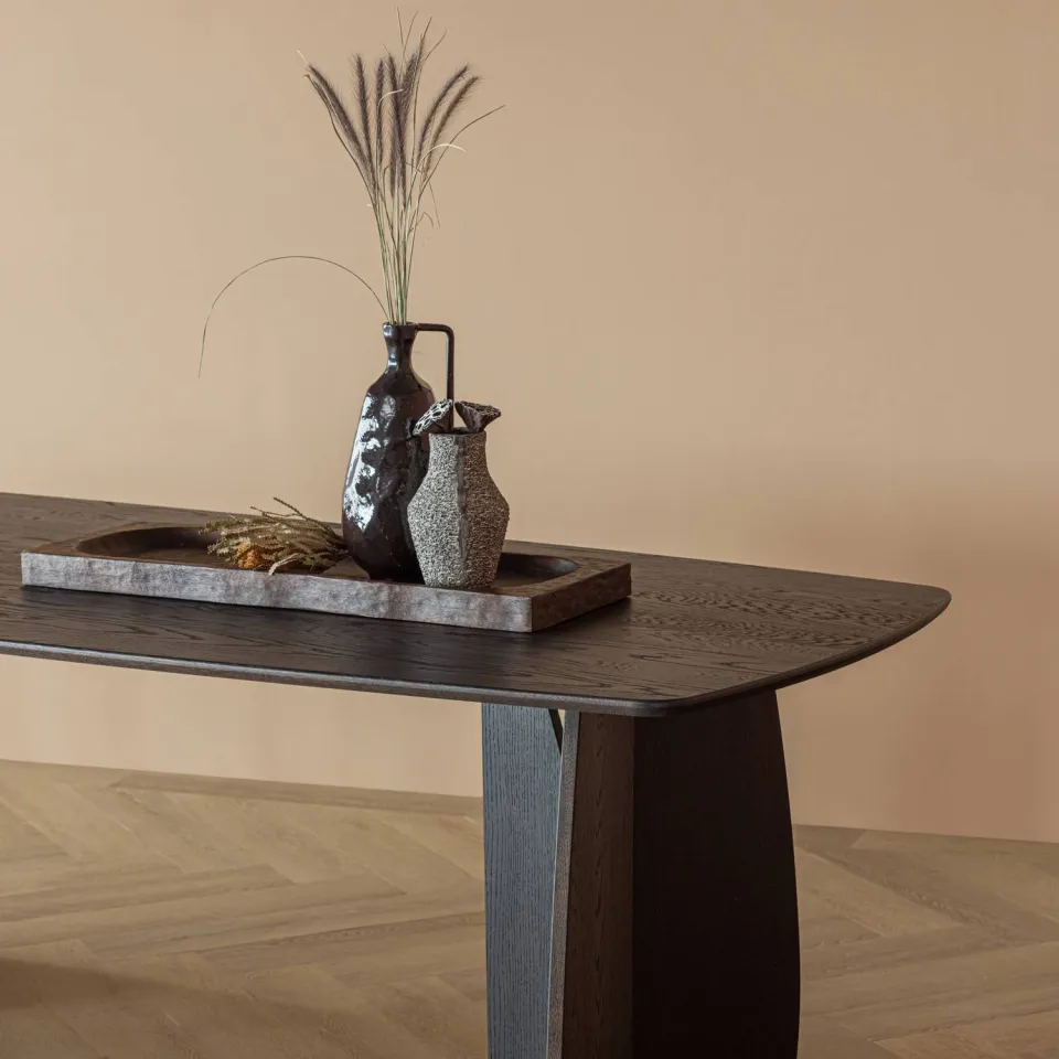 WOOOD Veere Eettafel - Massief Eikenhout - Mystic Brown - 200 x 100, foto 3