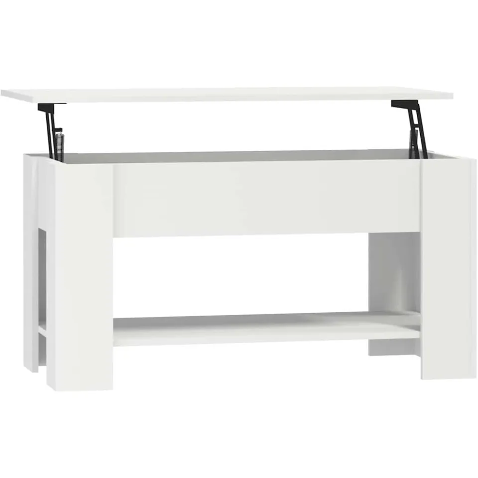vidaXL Salontafel 101x49x52 cm bewerkt hout wit