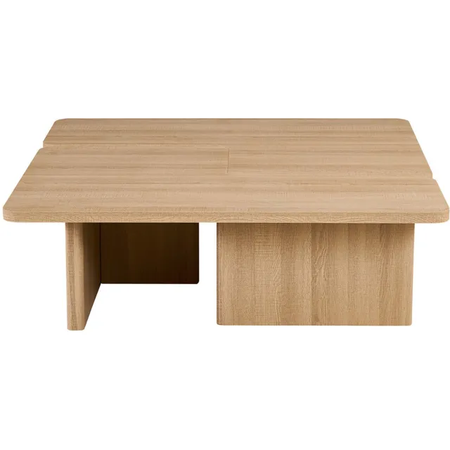 Rousseau Set Van 2 Salontafels Arallo - 120x120x38cm - Eikdecor Bruin