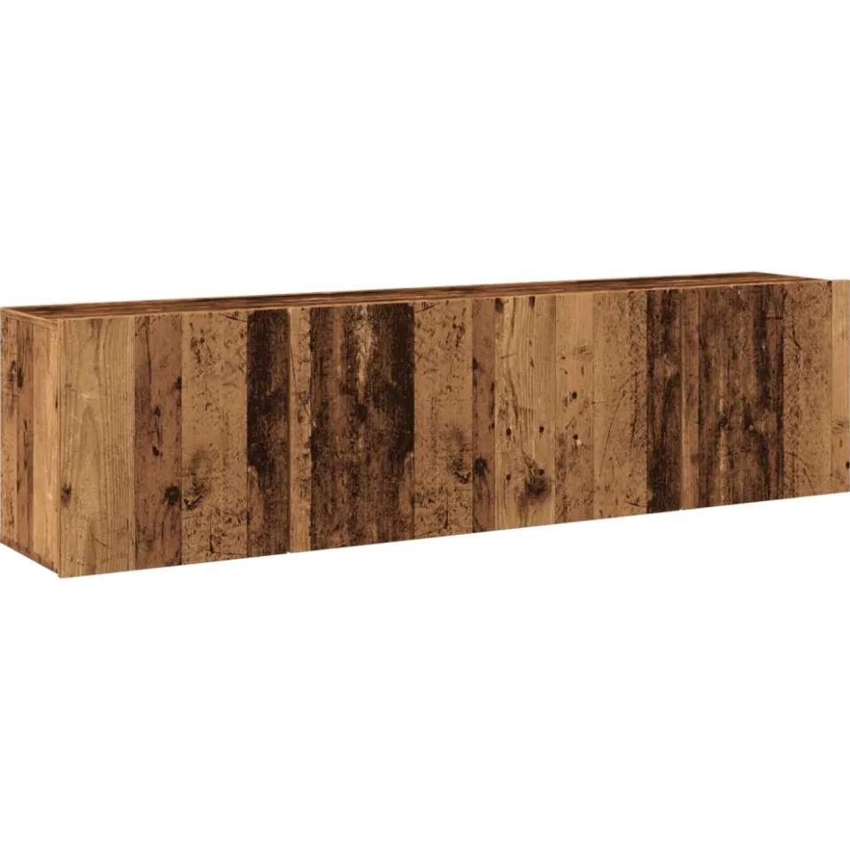 vidaXL Tv-meubels 2 st wandgemonteerd 80x30x41 cm oud houtkleurig bruin, foto 3