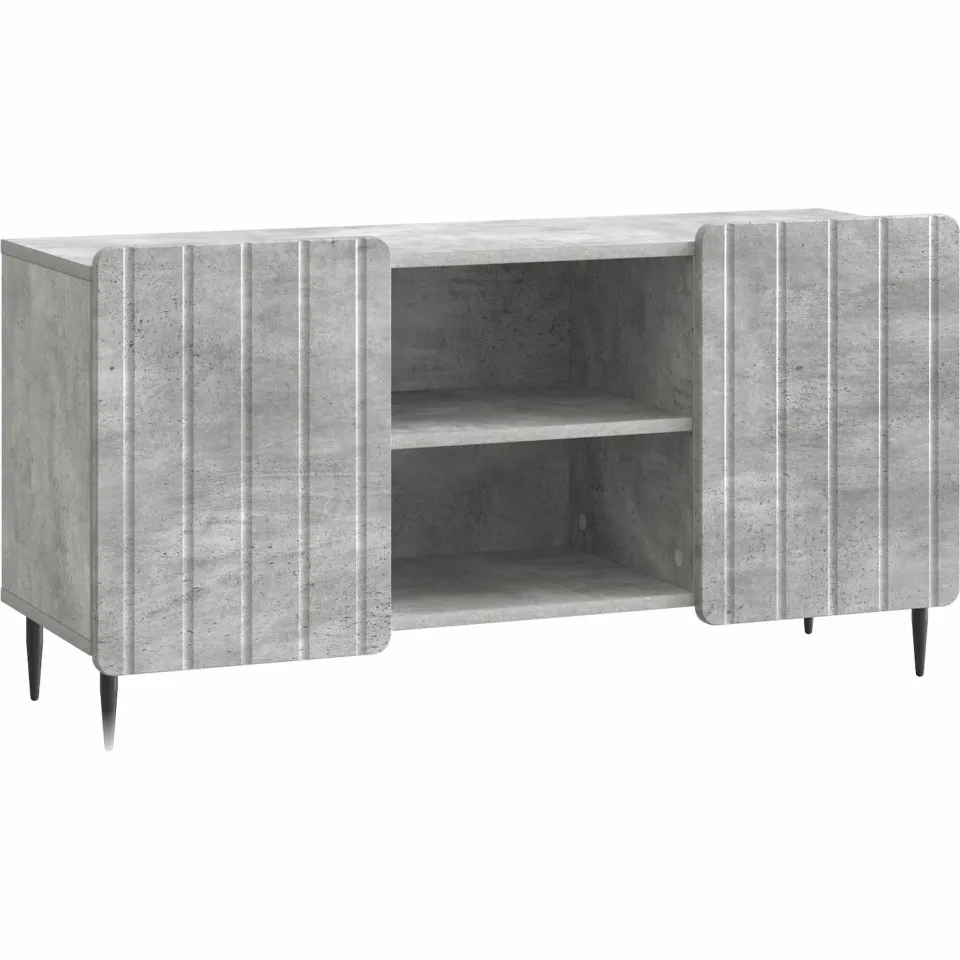 vidaXL TV-kast 102 x 34,5 x 52 cm Betongrijs Bewerkt hout